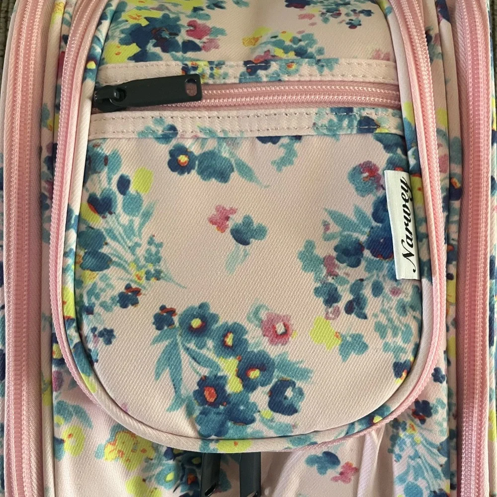 Floral Pink Travel Bag/ makeup bag